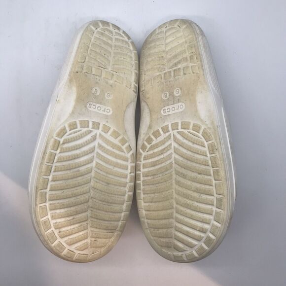 Iconic Crocs Comfort White Sandals Classic Slide Unisex M6 W8 Waterproof Shower - Picture 9 of 11